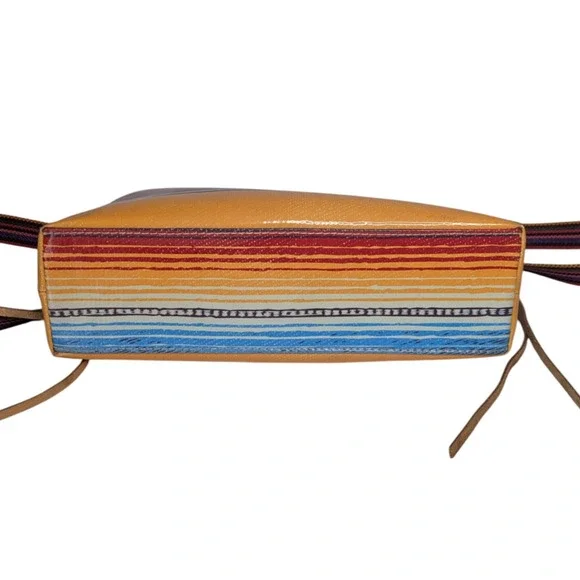 Consuela Downtown Crossbody Bag in Deanna Canvas Stripe Multicolor Yellow Blue - Picture 13 of 16